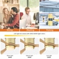thumbnail image 6 of Parrot Uncle 52" Gold Solid Wood Low Profile Ceiling Fan with Lights, Modern Flush Mount Ceiling Fan with Glass Shade, 6 of 14