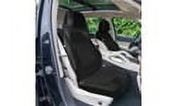 FH Group Ultra Modern Quilted Leatherette Car Seat Covers, Universal Fit Black Full Set with Air Freshener