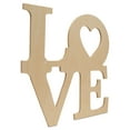 thumbnail image 4 of Wood Love Sign with Heart-Shaped Opening, 12 inches, Pack of 1 Unfinished Wood Cutout for Love Wall Décor, DIY Valentines Day Decorations, and Crafts, by Woodpeckers, 4 of 6