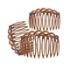 thumbnail image 1 of Soidarity 10x peines laterales para el cabello, peine tenedor de plástico con puntiagudos, herramientas de estilismo de joyería, tocados para Cuidado del cabello Café oscuro Soidarity CE013202-03B, 1 of 6