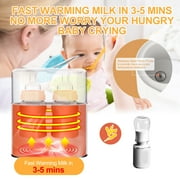 Baby Bottle Warmer, Lychee 4-in-1 Double Bottles Warmer & Sterilizer Fast Milk Warmer Babies Food Heater/Defrost with LCD Touch Display & 48H Accurate Temperature Control for Breastmilk/Formula