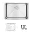 thumbnail image 2 of Stylish Undermount 25" Stainless Steel 16G Single Bowl Kitchen Sink with Grid & Strainer S-312XG, 2 of 11