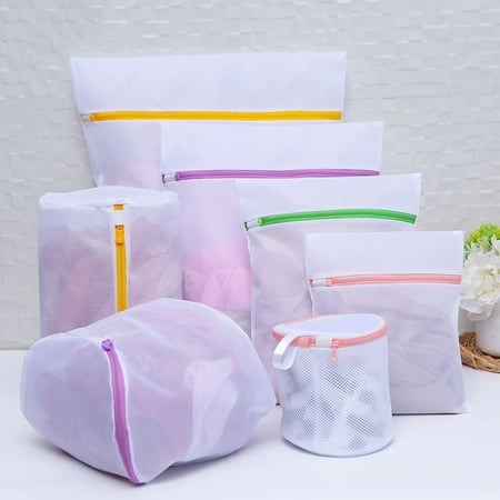 

Naturegr 3/4/5/6/7Pcs Washing Machine Laundry Bag Underwear Clothes Mesh Net Zipper Pouch