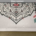 thumbnail image 6 of Ambesonne Ethnic Place Mats Set of 4, Big Wolf Head Ornaments, Standard Size, Pearl Coral and Teal, 6 of 6
