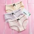 thumbnail image 4 of harmtty Sweet Girls Bowknot Low Waist Ribbed Panties Cotton Briefs Underwear, L, 4 of 6
