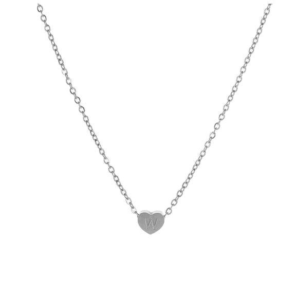 YUEHAO Necklaces & Pendants Women's Fashion Heart Letter Necklace 26 Letters Love Clavicle Neck Chain W