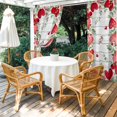 thumbnail image 4 of Outdoor Curtains for Patio Waterproof, Valentines Love Heart Outdoor Privacy Panels Grommet, Eucalyptus Red Love Heart Vintage Blackout Outside Curtains for Porch/Cabana 54"x84", 1 Panel, 4 of 8