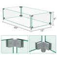 thumbnail image 3 of POSHIONS Fire Pit Wind Guard, 30x14x6 in Glass Flame Guard, Oblong Glass Shield, 0.3" Thick Fire Table, Clear Tempered Glass Flame Guard, Steady Feet Tree Pit Guard for Propane, Gas, Outdoor, 3 of 6