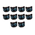 thumbnail image 1 of 10 Uds Cuentas espaciadoras de cabeza de gato Macarena Ojos azules negros, 1 of 8