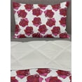 thumbnail image 3 of Roses Comforter & Sham Bedding Set, Colorful Sketchy Hand Drawn Abstract Design Floral Pattern, 3 pcs Duvet Set Microfiber Filling Quilt, 5 Sizes, Raspberry Pink, by Ambesonne, 3 of 4