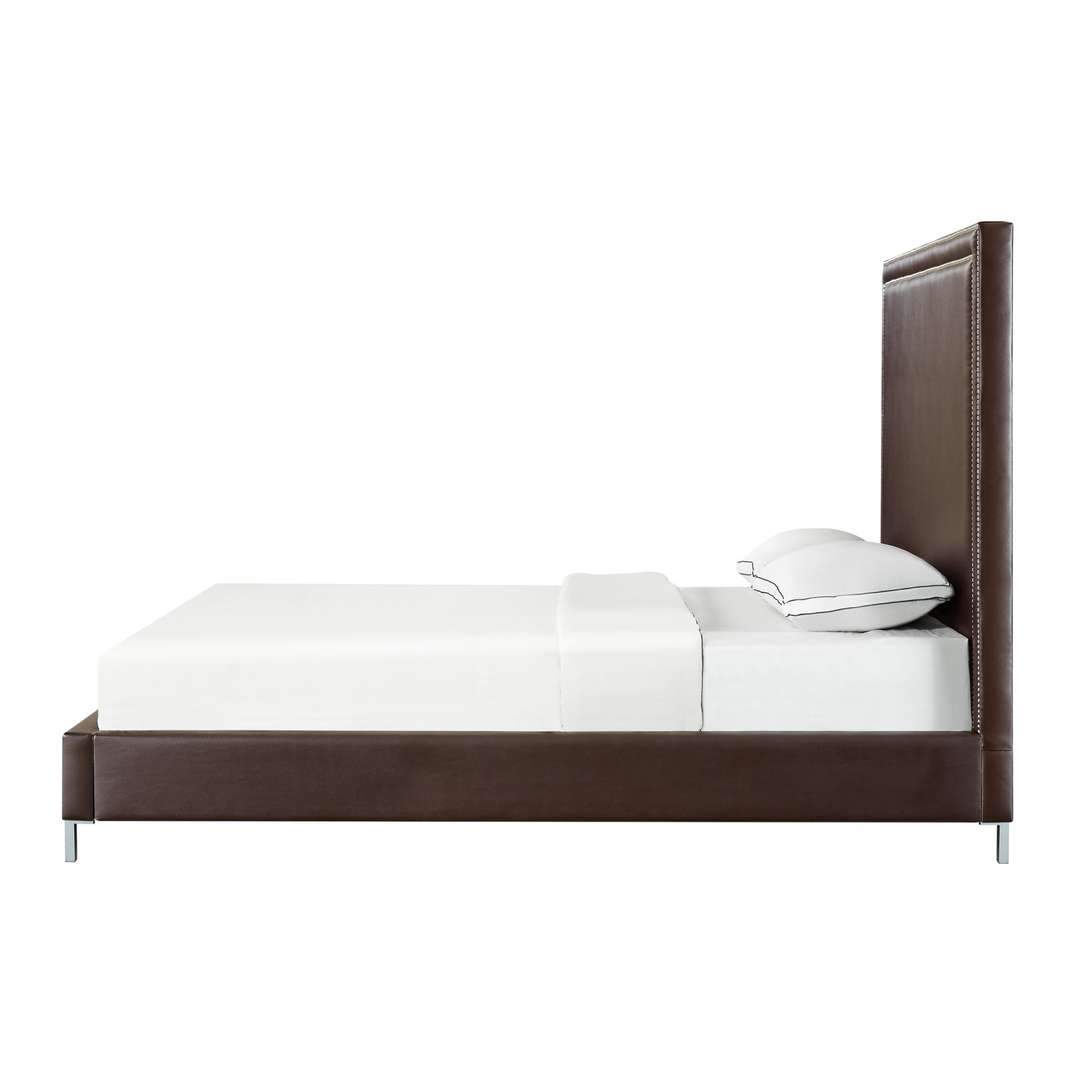 Inspired Home Reese Faux Leather Platform Bed