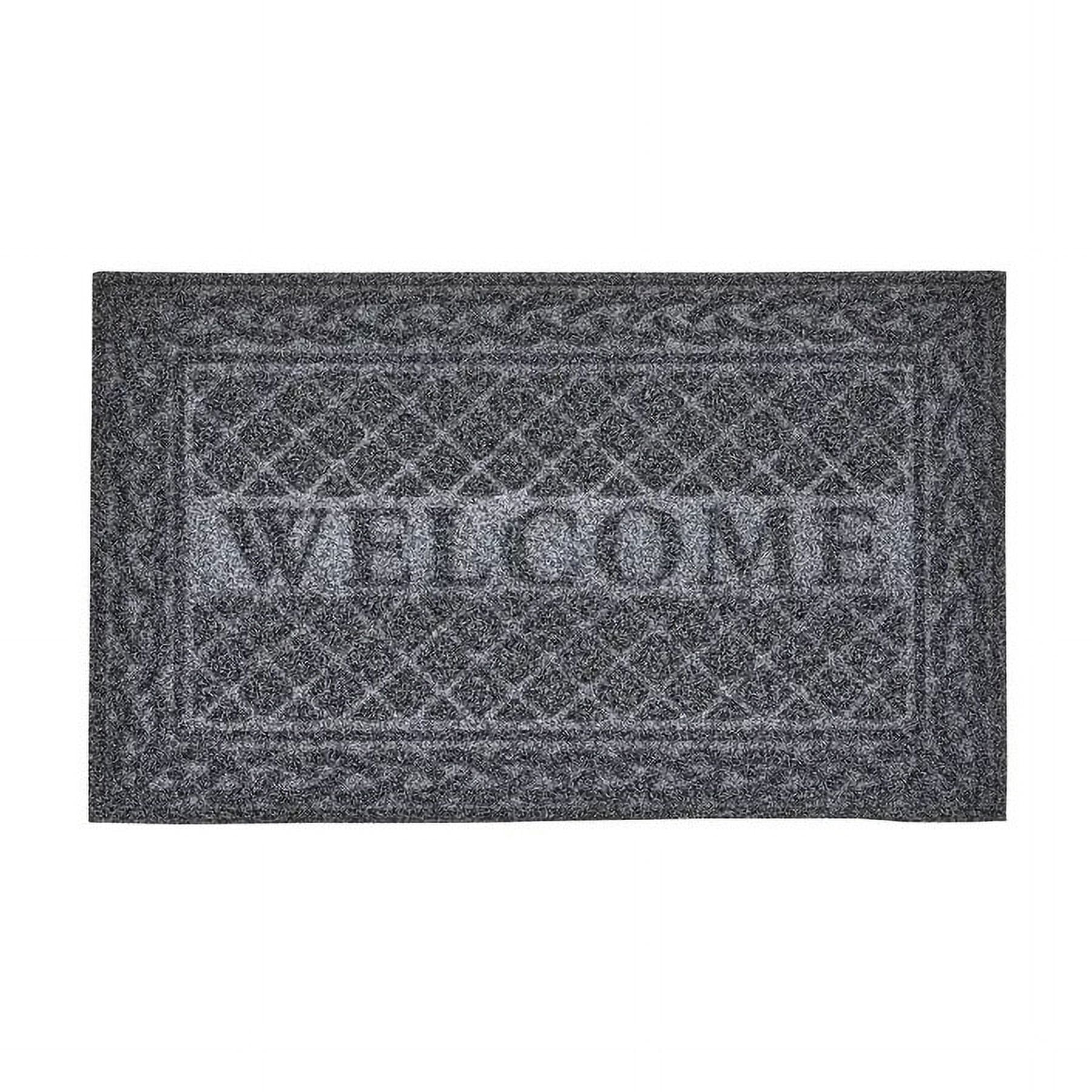 Superio  Non-Slip Welcome Doormat for Entry, 18" x 30", Waterproof, Mat Black