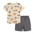 thumbnail image 6 of WIBACKER 2-7Y 100% Cotton Summer Pajamas for Toddler Boys 2 Piece Short Sleeve Sleepwear Kids Pjs Set - Vehicle, 6 of 11