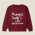 thumbnail image 2 of shqvo Toddler Sweatshirt Mommy &Daddy's Little Valentine Print Sweatshirts Love Heart Long Sleeve Pullover Tops Valentines Day Gifts for Kids, 2 of 8