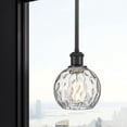 thumbnail image 2 of 516-1S-SN-G1215-6 Innovations Lighting Athens Water Glass 1 Light 6" Mini Pendant Matte Black, 2 of 2