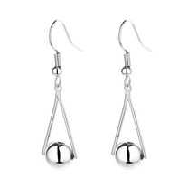 Sterling Silver Ball Drop Earrings with Hook Closure