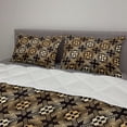 thumbnail image 2 of Art Deco Comforter & Sham Bedding Set, Palmette Circular Design with Square Details Dots Vintage Pattern, 3 pcs Duvet Set Microfiber Filling Quilt, 5 Sizes, Sand Brown Seal Brown, by Ambesonne, 2 of 4
