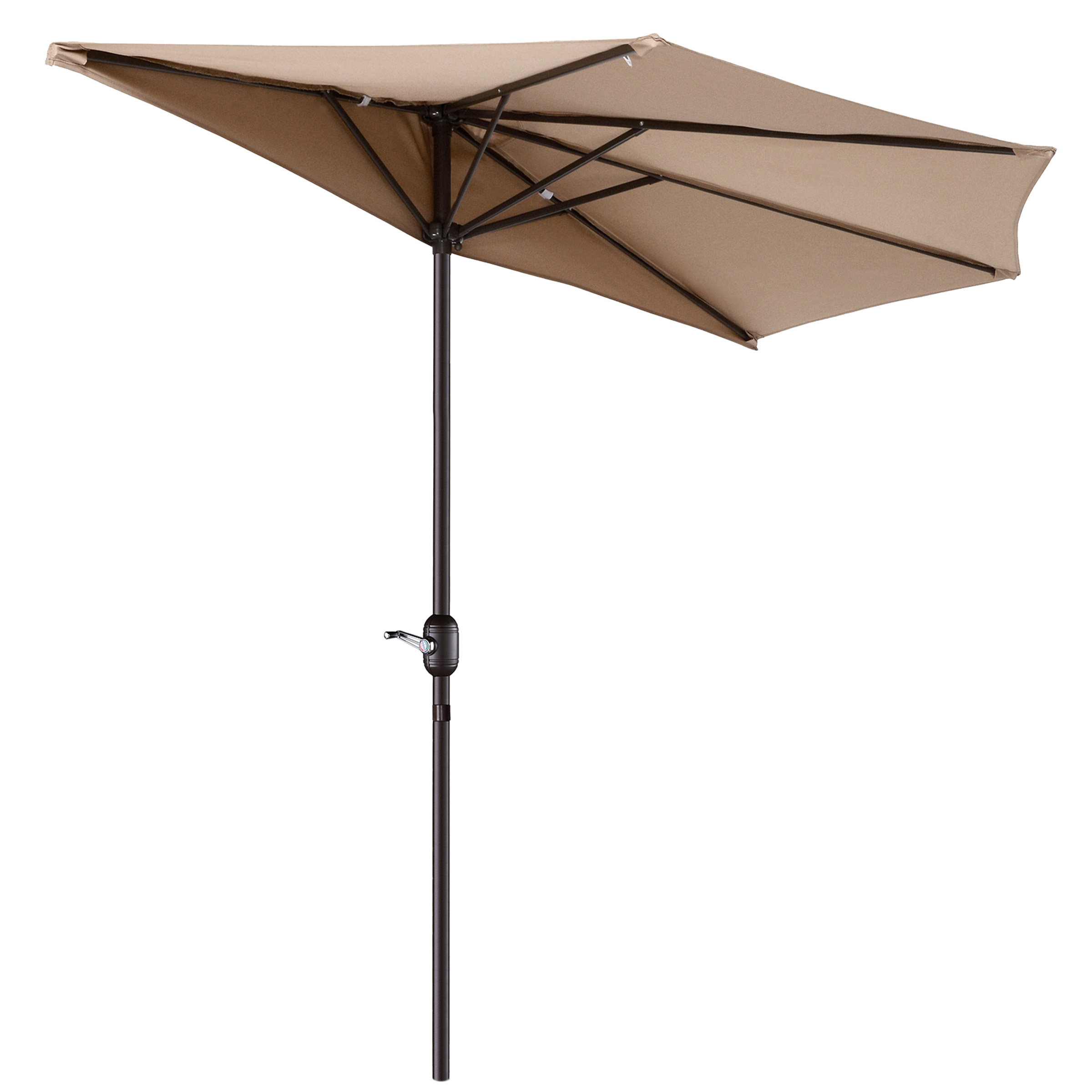 Villacera 9-Foot Half Round Patio Umbrella, Beige photo 1