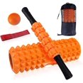 thumbnail image 1 of Juego de rodillos de espuma, juego de rodillos de espuma Rodillo de masaje con bola de fascitis para ejercicio, yoga de tejido profundo, músculos de pilates y fitness JFHHH pequeña, 1 of 5