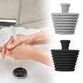 thumbnail image 5 of Silicone Bathtub Stopper, Sink Stopper Tub Plug Bathroom Shower Drain Plug Universal Washbasin Stopper Kitchen Plug Black&Grey, 5 of 7
