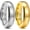 2 pcs-Gold+Silver, variant on GLORY 6mm Gold Plated High Polished Comfort Fit Domed Tungsten Ring Wedding Band Comfort Fit Size 10