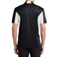 thumbnail image 2 of Mens Side Blocked Polyester Micropique Sport-Wick Polo Black/ White X-Large, 2 of 5