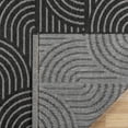 thumbnail image 5 of Gertmenian Tropea Mika Modern Geometric Black Ivory Premium Flatweave UV Resistant Indoor Outdoor Area Rug, 5x8, 5 of 7