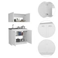 thumbnail image 4 of White Cabinet, 30.6" H X 38.5" W 19.99" D, Solid Wood + , Engineered Appeal , White, Unit, 4 of 7