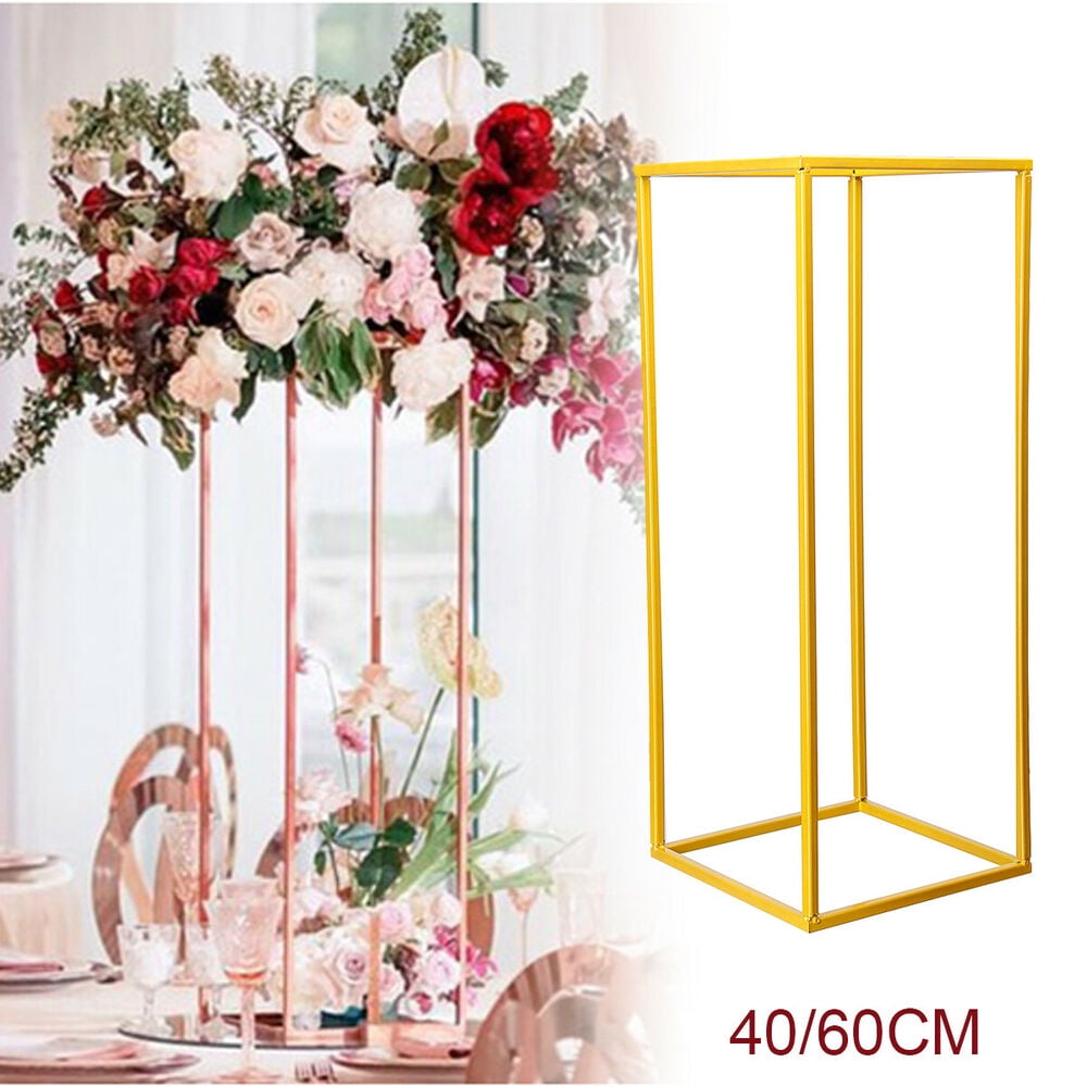 40/60cm Column Flower Stand Metal Rack Plinth Pedestal Wedding Venue Decor Prop 