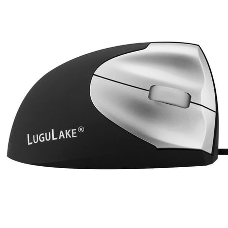 LuguLake Vertical Ergonomic Mouse Optical Mice, Wired, Right Hand Stress Relieving