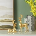 thumbnail image 4 of Clearance 2PCS Christmas Reindeer Table Ornaments Christmas Decoration Indoor Decoración De Navidad Para Sala Decoracion Navideña Interior Christmas Decorations for Home Indoor Outdoor Resin Gold, 4 of 6