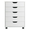 thumbnail image 5 of Winsome Halifax 5-Drawer Mobile Cabinet 10519, White Finish, 5 of 9