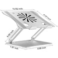 thumbnail image 4 of Upgraded Adjustable Laptop Stand with Cooling Fan, Ergonomic Multi-Angle Computer Laptop Riser, Portable Laptop Holder Compatible with MacBook, Air, Pro, Dell XPS, Alienware All Laptops 11-17.3", 4 of 7