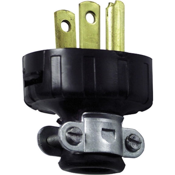 Leviton 010-48648-03e 15a 125v Black Grounding Replacement Plug