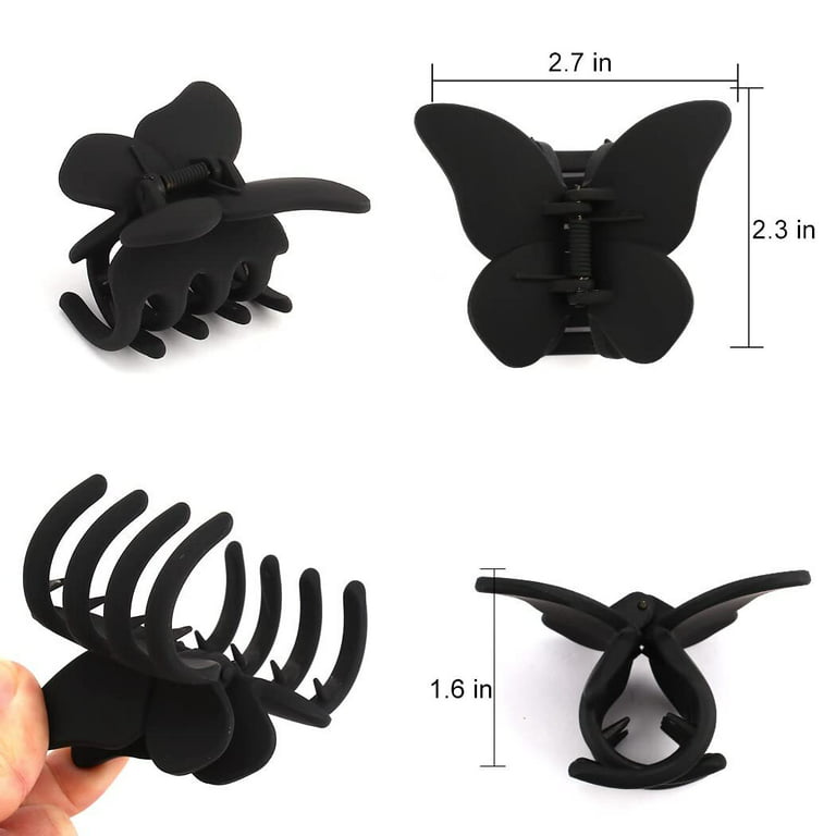  2Pcs Butterfly Hair Claw Clips for Women Big Non-Slip Strong  Rainbow 4.7 Acetate Claw Clips Metal Hair Clip for Girls Hair Accessories  for Long Thick Hair Cute Hair Clips Headwear Gifts 