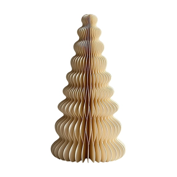 7.87" Nine-Layer Paper Origami Christmas Tree Honeycomb Tabletop Centerpiece Decoration for Holiday Party Desktop Ornament Festive Xmas Decor Ornament