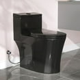 thumbnail image 3 of Elongated One Piece Toilet Dual Flush 17.3" ADA Seat Height 0.8/1.28 GPF Matte Black 12" Rough-in, 3 of 8