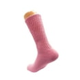 thumbnail image 5 of Mid Calf Crew Socks for Women 3 Pairs Pink Cotton Socks Size 9-11, 5 of 6