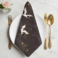 thumbnail image 2 of Japanese Style Cloth Napkins, Vintage Cranes Ocean Wave Black Grey Washable and Reusable Dinner Napkins Set of 2, Table Napkin for Kitchen Party Birthday Wedding Hotel Housewarming 20"x20", 2 of 9
