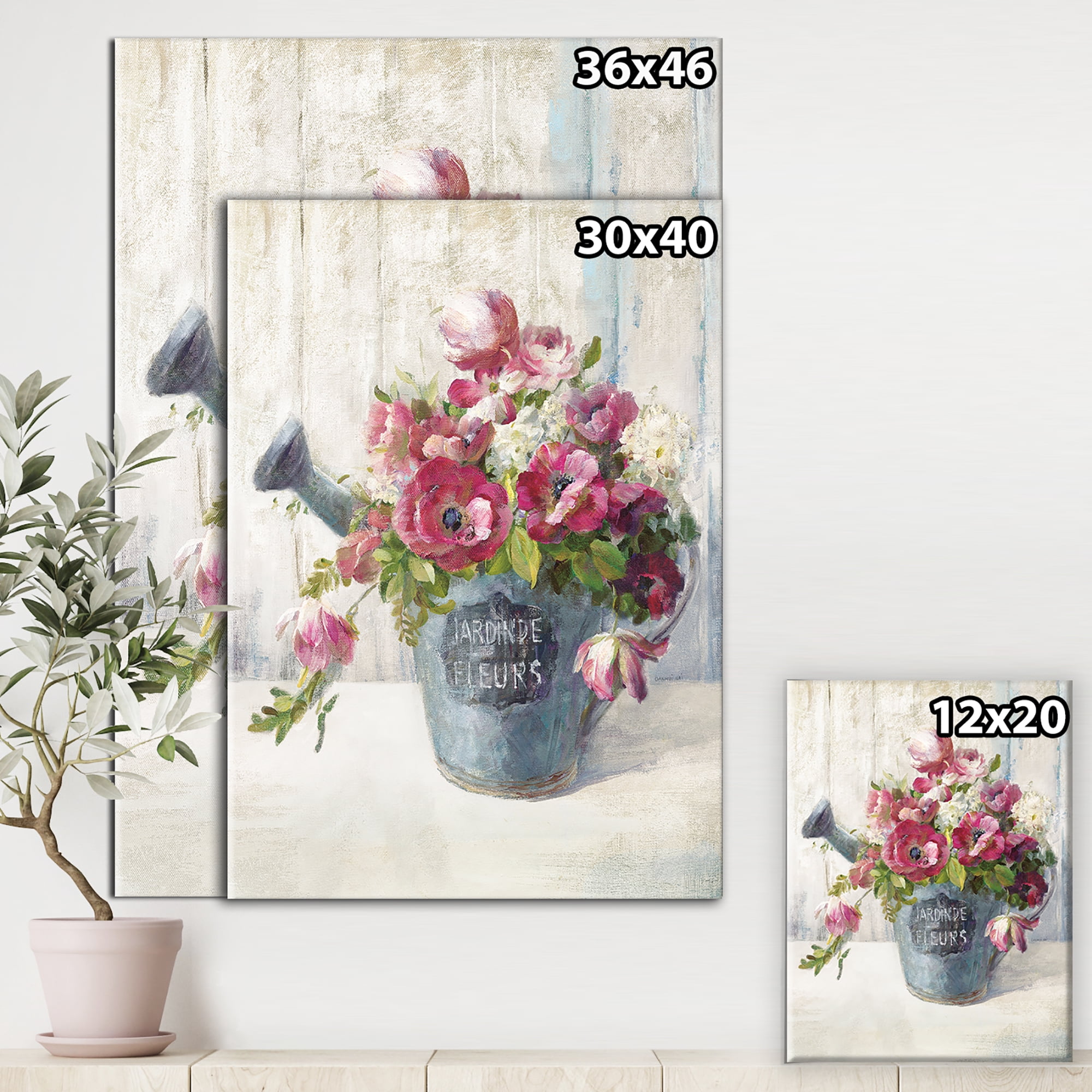 Designart 'Maison Des Fleurs I' Cabin & Lodge Canvas Artwork