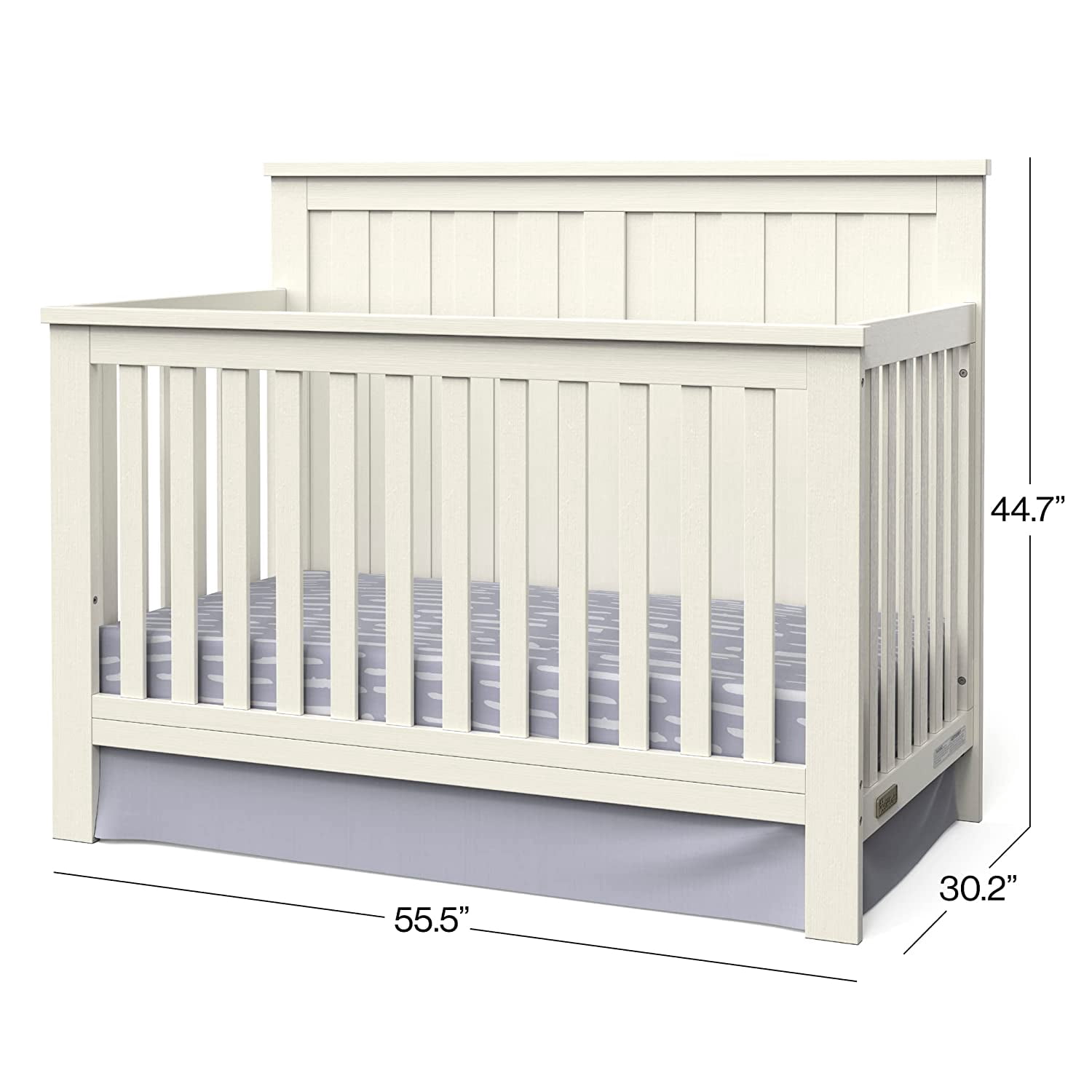 Child Craft Calder 4-in-1 Convertible Crib, Brushed Cotton White