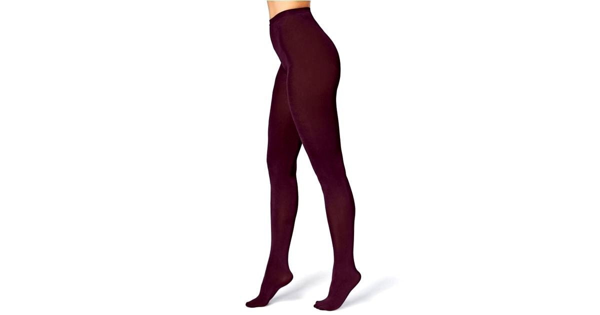 Photo 1 of Hue Womens Satin Tights (Deep Burgundy, L/XL)