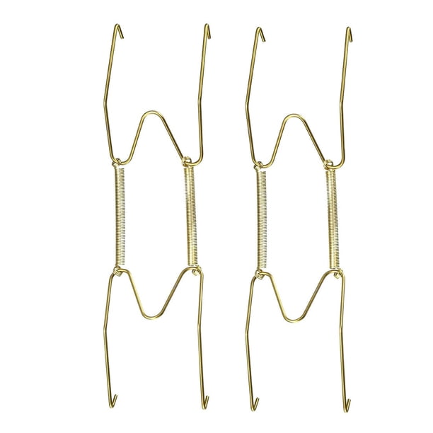 Uxcell Plate Hanger 8 Inch W Type Zinc Plated Invisible Wall Decorative Hooks 2 Pcs Walmart Com Walmart Com