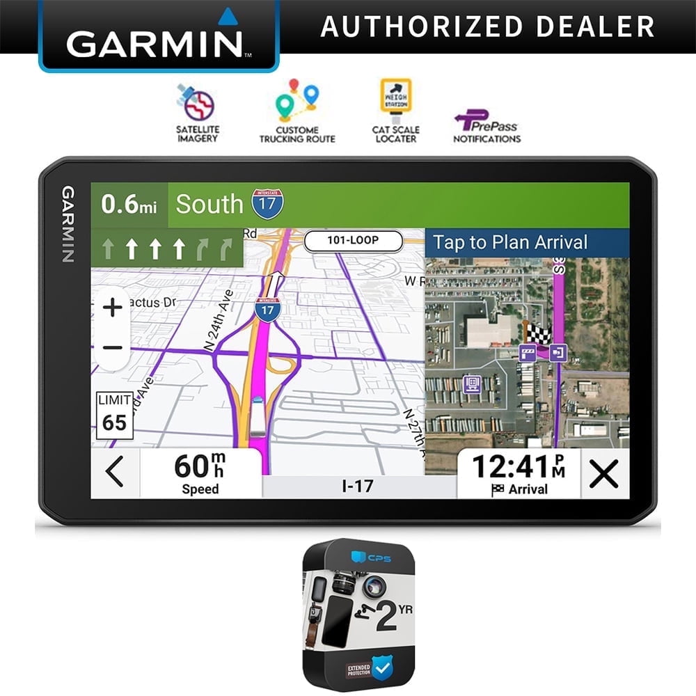 Garmin 010-02924-00 dezl OTR720 7 inch GPS Truck Navigator, Custom Truck Routing, Satellite Imagery Bundle with 2 Year Extended Warranty| Official Garmin USA Dealer