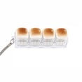 thumbnail image 3 of Caramel Bread Light Up Button Clicker Fidget Toys for Adults LED Glow Plastic Mechanical Gadget Handheld Pastry Shape Office Desk Accessory Pressure Relief Tool 1 Pack, 3 of 7
