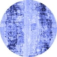 thumbnail image 1 of Ahgly Company Indoor Round Oriental Blue Industrial Area Rugs, 4' Round, 1 of 4