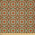 thumbnail image 2 of Ambesonne Geometric Fabric by the Yard Microfiber, Squares Rhombuses, 3 Yards, Burnt Sienna Beige, 2 of 2