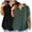 Army Green2, variant on HAiming 2PC Womens Plus Size V Neck T Shirts Solid Color Short Sleeve Summer Tops Dressy Casual Loose Blouses