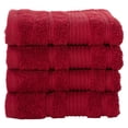 thumbnail image 5 of 4-Piece Hand Towels Set | 100% Turkish Cotton, Spa & Hotel Towels Quality, Quick Dry Hand Towels for your Bathroom, Shower Towels (Burgundy), 5 of 6