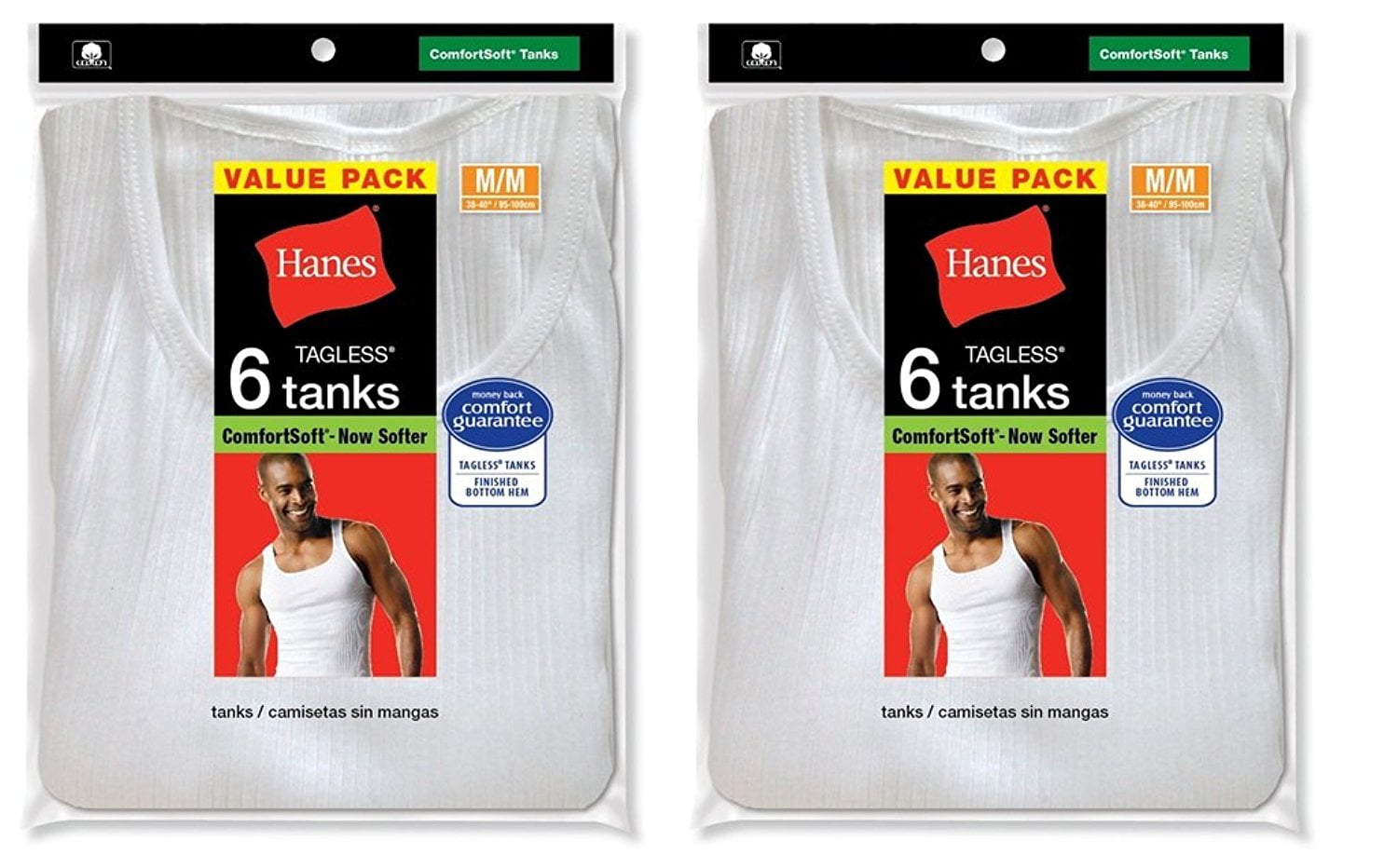 Hanes Men's 12Pack White AShirts Tagless Undershirts Tanks Tank Tops